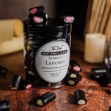 Load image into Gallery viewer, Liquorice creams labelled as "Leeches" at The Real Mary King's Close