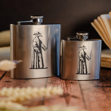 Load image into Gallery viewer, Plague Doctor Hip Flask (Silver, Large)