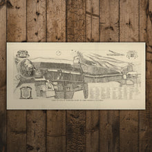 Load image into Gallery viewer, "Plan de la Ville d’Edenbourg, capitale d’Ecosse (1647)", created by James Gordon against wooden background
