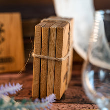 Load image into Gallery viewer, oak wood coaster gift set