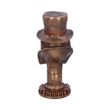 Load image into Gallery viewer, plague doctor sculpture with top hat from behind