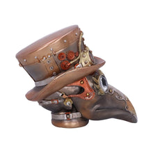 Load image into Gallery viewer, plague doctor mask sculpture facing right