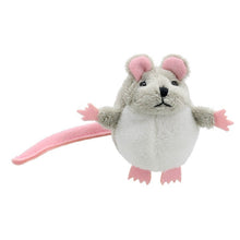 Load image into Gallery viewer, Grey mouse finger puppet sold at The Real Mary King&#39;s Close
