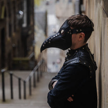 Load image into Gallery viewer, Leather Plague Mask - Brown Rivets
