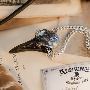 Raven Skull Large Pendant on Chain