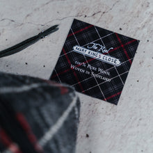 Load image into Gallery viewer, A label displaying The Real Mary King&#39;s Close brand logo and a message reading &quot;100% Pure Wool Woven in Scotland&quot;
