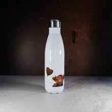 Load image into Gallery viewer, highland cow water bottle with tartan heart by jan laird
