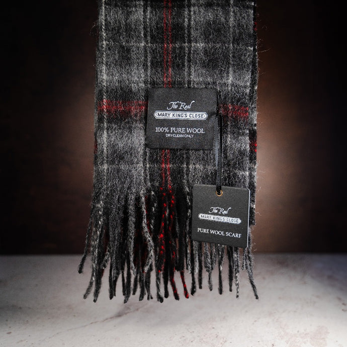 image of 100% pure wool The Real Mary King's Close tartan scarf 