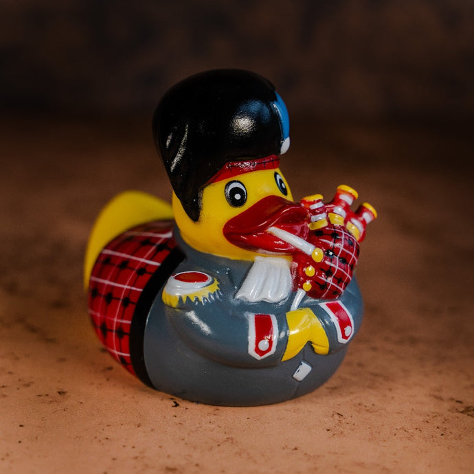 Scottish bagpiper collectable duck