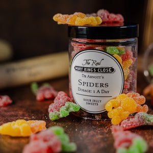 The Real Mary King's Close jar of spiders (sour jelly sweets)