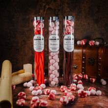 Load image into Gallery viewer, Three tubes of 17th century medicine themed sweets 
