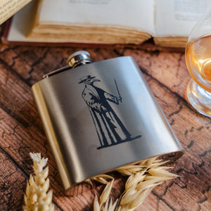 Plague Doctor Hip Flask (Silver, Large)