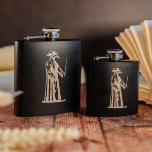 Plague Doctor Hip Flask (Black, Small)