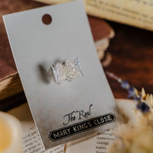 Load image into Gallery viewer, Silver crown ring in its The Real Mary King&#39;s Close packaging 
