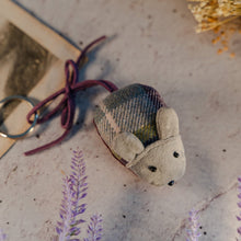 Load image into Gallery viewer, lilac tweed rat keyring
