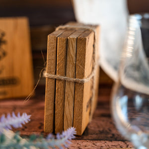 oak wood coaster gift set