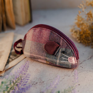 scottish purple tweed purse