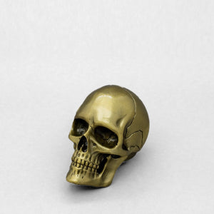 Gold skull bottle opener stock image