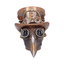 Load image into Gallery viewer, plague doctor sculpture face-on  
