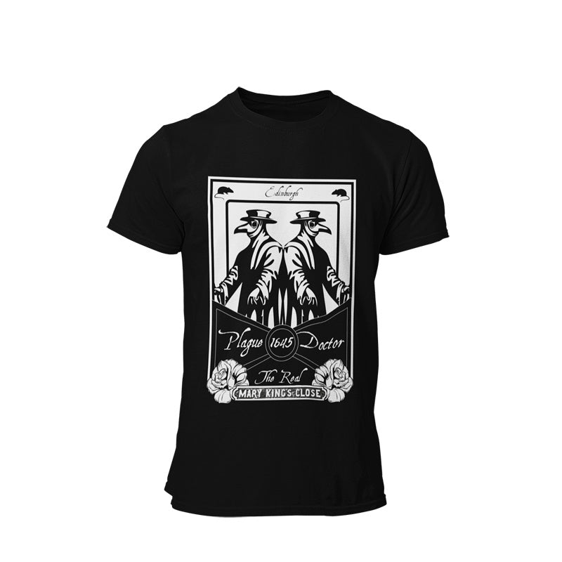 Plague Doctor T-Shirt with The Real Mary King's Close logo