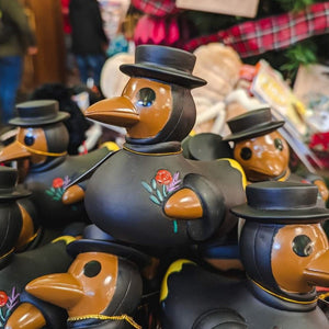 A pile of Plague Ducktors at The Real Mary King's Close